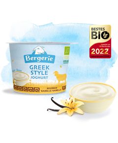 Bergerie Йогурт з овечого молока вершковий Грецький з ваніллю 8,5% органічний 250 г