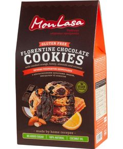 MonLasa Печиво без глютену і цукру Флорентіні Шоколад веганське 120 г