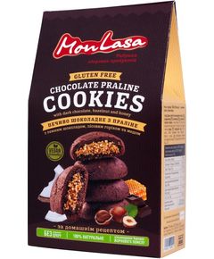 MonLasa Печиво без глютену і цукру Шоколадне Праліне веганське 120 г