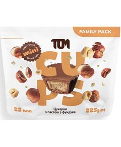 ТОМ Цукерки в молочному шоколаді з Фундучною Пастою 25шт 225 г