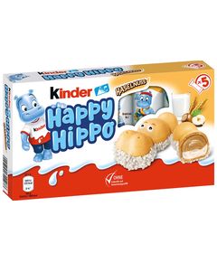 Батончики вафельні з вершково-горіховим кремом Бегемотики Kinder Happy Hippo 5шт. 103,5 г