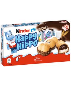 Батончики вафельні з вершково-шоколадним кремом Бегемотики Kinder Happy Hippo 5шт. 103,5 г
