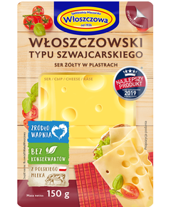 Wloszczowa Сир Швейцарський нарізаний слайсами 150 г