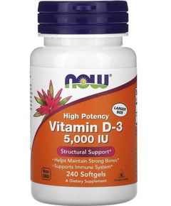 Now Foods Вітамін D3 5000 МO 240 капсул