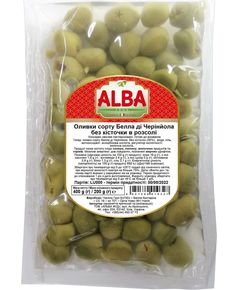 Alba Оливки зелені Белла ді Черіньйола без кісточки 400 г