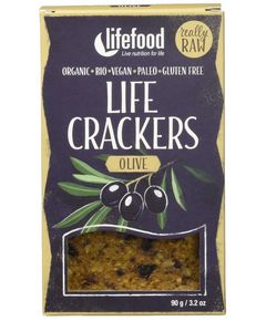 Lifefood Крекери Оливкові веганські безглютенові органічні 90 г