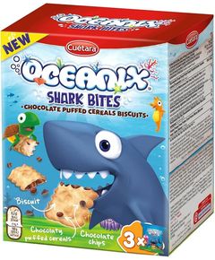 Cuetara Печиво дитяче з шоколадною начинкою Oceanix Акулині Ломтики 150 г