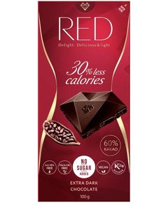 Red Шоколад без цукру чорний 60% какао 85 г