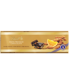Lindt Шоколад чорний з апельсином і мигдалем Gold 300 г
