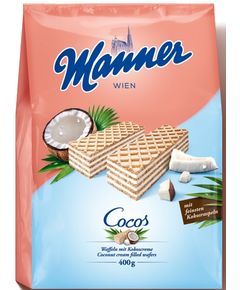 Manner Вафлі з кокосовим кремом 400 г