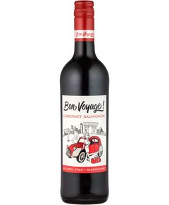 Вино безалкогольне Bon Voyage! Cabernet Sauvignon Червоне напівсолодке 750 мл