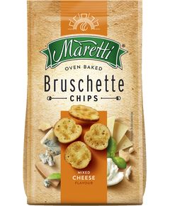 Maretti Брускетти хлібні запечені Мікс Сирів 140 г