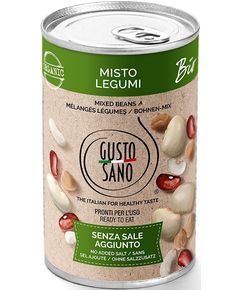 Gusto Sano Мікс бобів без солі органічний 400 г