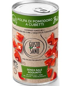 Gusto Sano Томати Польпа подрібнені у власному соці без солі органічні 400 г