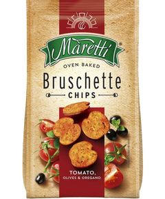Maretti Брускетти хлібні запечені Помідори-Оливки-Орегано 140 г