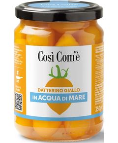 Cosi' Com'e' Томати Даттеріно Жовті цілі в морській воді 350 г
