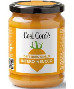 Cosi' Com'e' Томати Даттеріно Жовті цілі у власному соці 350 г