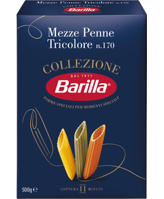 Barilla Collezione Паста Мецце Пенне Тріколоре з томатами та шпинатом 500 г