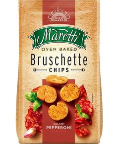 Maretti Брускетти хлібні запечені Салямі Пеппероні 70 г