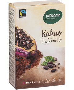 Naturata Какао-порошок знежирений органічний 125 г