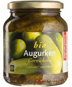 Machandel Огірки кисло-солодкі органічні 680 г