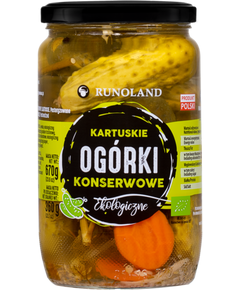 Runoland Огірки мариновані органічні 670 г