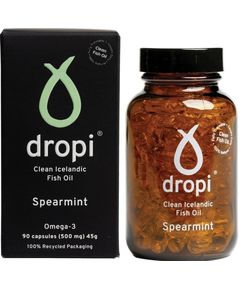 Dropi Натуральний риб'ячий жир з атлантичної тріски Омега-3 М'ята в капсулах 90шт