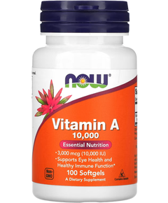 Now Foods Вітамін A 10 000 МО 100 капсул