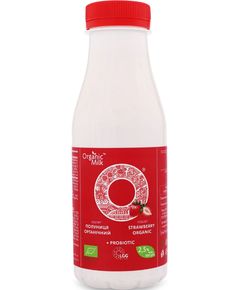 Organic Milk Йогурт Полуниця 2,5% питний з пробіотиком органічний 300 г