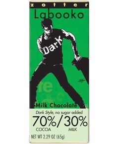Zotter Labooko Шоколад без цукру чорний з молоком 70% Какао+30% Молока органічний 2*32,5 г