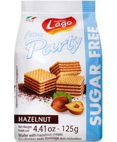 Lago Вафлі кубиками без цукру з фундуком 125 г