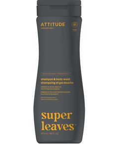 Attitude Шампунь-гель для душу для чоловіків 2в1 Super Leaves 97,9% Природних Інгредієнтів Sport 473 мл