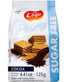 Lago Вафлі кубиками без цукру з какао 125 г