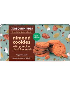 The Beginnings Печиво мигдалеве з гарбузовим, льняним насінням та чіа безглютенове 80 г