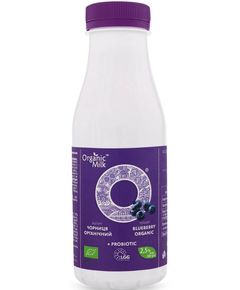 Organic Milk Йогурт Чорниця 2,5% питний з пробіотиком органічний 300 г