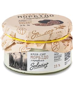 Soloviov Крем-сир Морбідо 15% з овечого молока з трюфелем 200 г