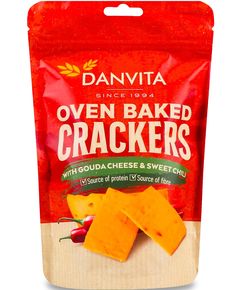 Danvita Крекери запечені з сиром Гауда і солодким чилі 100 г