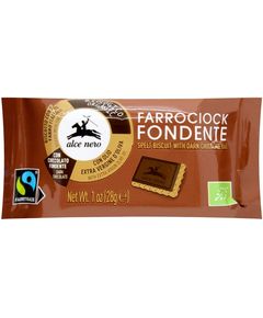 Alce Nero Печиво спельтове в глазурі з чорного шоколаду органічне 28 г