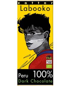 Zotter Labooko Шоколад чорний 100% Какао з Перу органічний 2*32,5 г