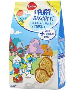 Delser Печиво дитяче злакове Смурфики з медом і молоком 350 г