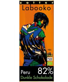 Zotter Labooko Шоколад чорний 82% Какао Кріолло з Перу органічний 2*35 г