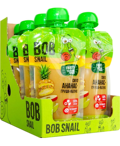 Bob Snail Смузі Ананас-Груша-Яблуко упаковка 10шт*120 г