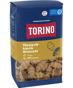 Макарони цільнозернові пшенично-вівсяні Ньоккі Torino 400 г