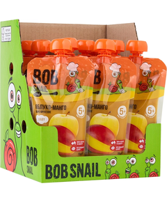 Bob Snail Пюре фруктове Яблуко-Манго упаковка 10шт*250 г