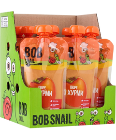 Bob Snail Пюре фруктове Хурма Шарон упаковка 10шт*250 г