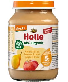 Holle Пюре фруктове від 5 місяців Яблуко-Груша органічне 190 г