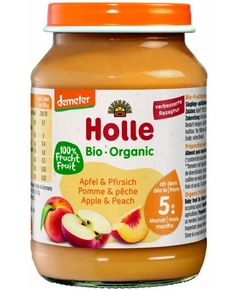 Holle Пюре фруктове від 5 місяців Яблуко-Персик органічне 190 г
