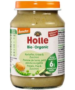 Holle Пюре овочеве від 6 місяців Картопля-Горошок-Цукіні органічне 190 г