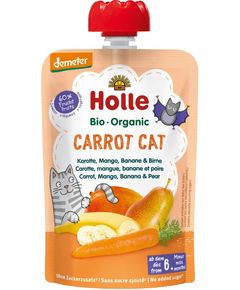 Holle Пюре фруктове від 6 місяців Морква-Манго-Банан-Груша Carrot Cat органічне 100 г