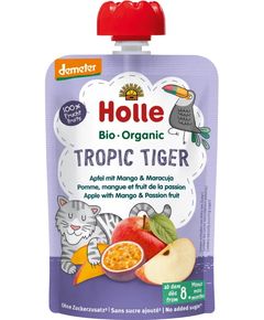 Holle Пюре фруктове від 8 місяців Яблуко-Манго-Маракуйя Tropic Tiger органічне 100 г